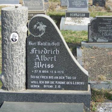 WEISS Friedrich Albert 1894-1970