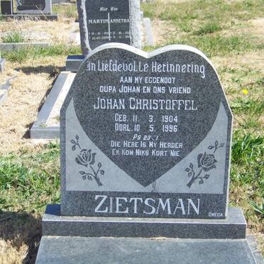 ZIETSMAN Johan Christoffel 1904-1996