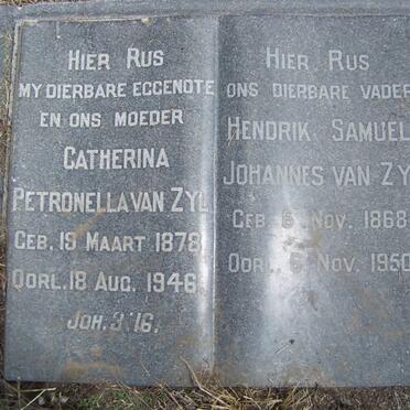 ZYL Hendrik Samuel Johannes, van 1868-1950 &amp; Catherina Petronella 1878-1946