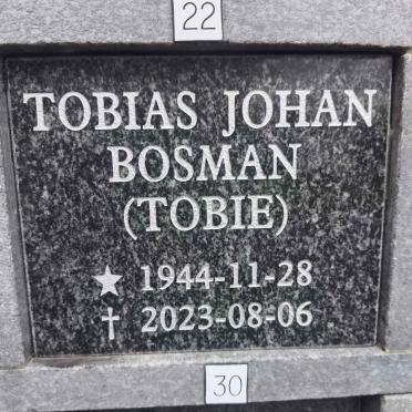 BOSMAN Tobias Johan 1944-2023