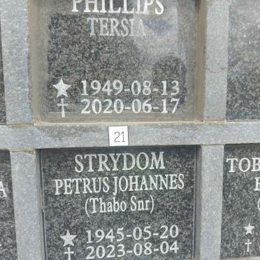 STRYDOM Petrus Johannes 1945-2023