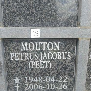 MOUTON Petrus Jacobus 1948-2006