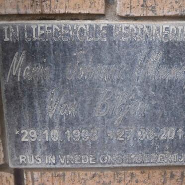 BILJON Maria Johanna, van 1933-2013