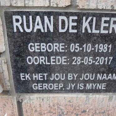 KLERK Ruan, de 1981-2017