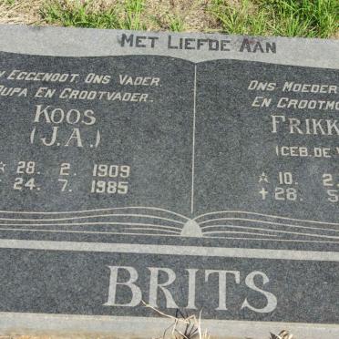 BRITS J.A. 1909-1985 &amp; Frikkie DE WET 1915-1998