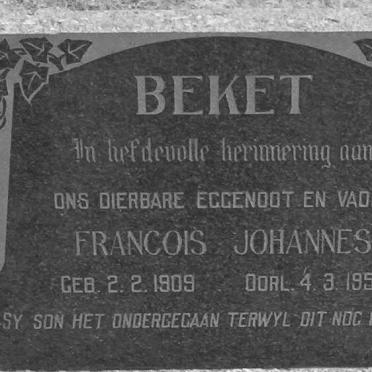 BEKET Francois Johannes 1909-1959