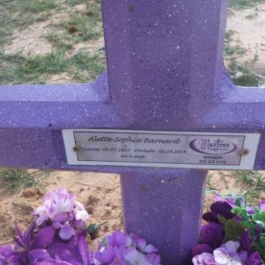 BARNARD Aletta Sophia 1935-2019