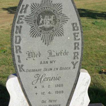 BERRY Hendrik 1966-1989