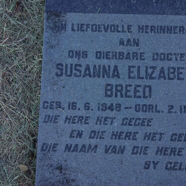 BREED Susanna Elizabeth 1948-1958