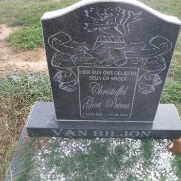 BILJON Christoffel Gert Petrus, van 1984-2016