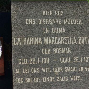 BOTHA Catharina Margaretha nee BOSMAN 1911-1974