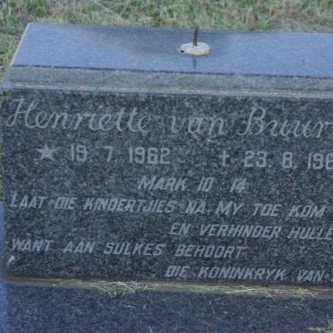 BUUREN Henriette, van 1962-1962