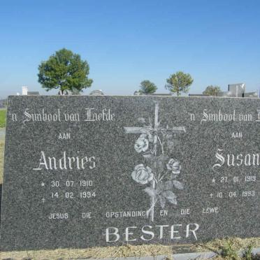 BESTER Andries 1910-1994 &amp; Susan 1919-1993
