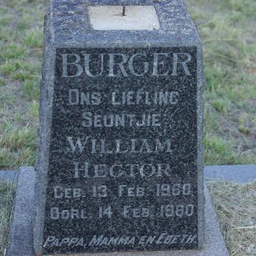BURGER William Hector 1960-1960