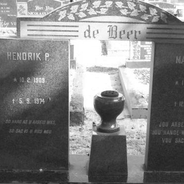 BEER Hendrik P., de 1909-1974 &amp; Martha J. 1908-1973