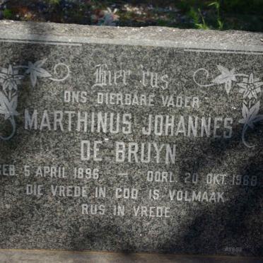 BRUYN Marthinus Johannes, de 1896-1968