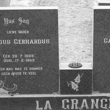 GRANGE Arnoldus Gerhardus, la 1888-1963 &amp; Catharina Johanna VISAGIE 1893-1975