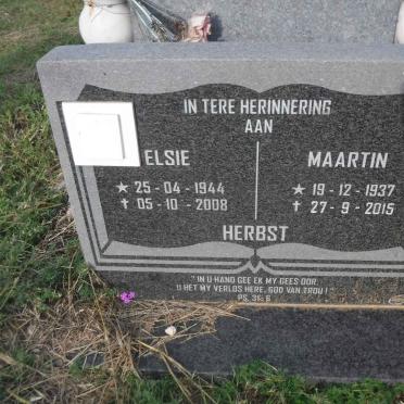 HERBST Maartin 1937-2015 &amp; Elsie 1944-2008