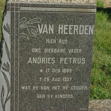 HEERDEN Andries Petrus, van 1889-1957