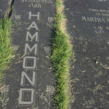 HAMMOND Hendrik Stephanus 1923-1991 &amp; Martha Maria 1925-1991