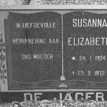 JAGER Susanna Elizabeth, de 1904-1972
