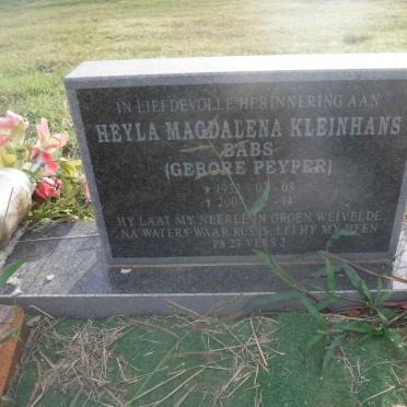 KLEINHANS Heyla Magdalena nee PEYPER 1932-2007