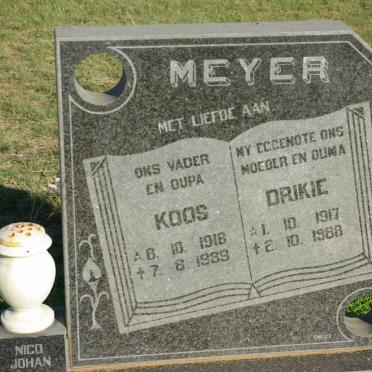 MEYER Koos 1918-1989 &amp; Drikie 1917-1988
