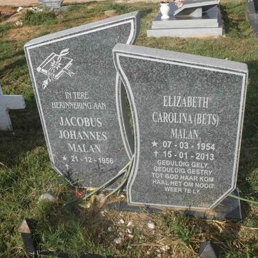 MALAN Jacobus Johannes 1956-  &amp; Elizabeth Carolina 1954-2013