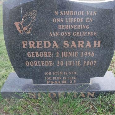 NOORMAN Freda Sarah 1956-2007