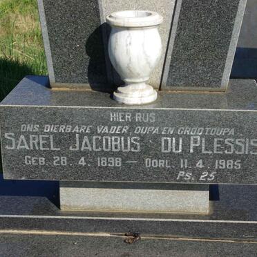 PLESSIS Sarel Jacobus, du 1898-1985