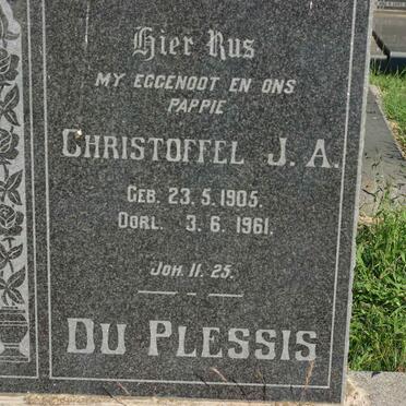 PLESSIS Christoffel J.A., du 1905-1961