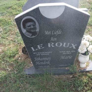 ROUX Johannes Hendrik, le 1957-2014 &amp; Marie 1958-