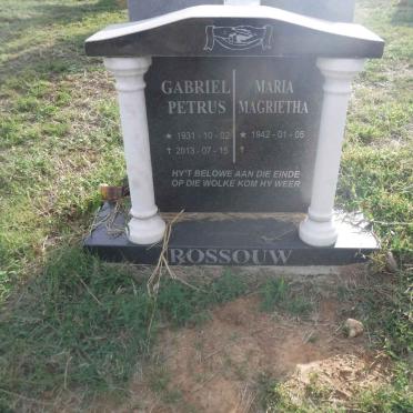 ROSSOUW Gabriel Petrus 1931-2013 &amp; Maria Magrietha 1942-