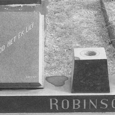 ROBINSON Jacobus Abraham 1892-1966 &amp; Danielina Fredrika 1902-1976