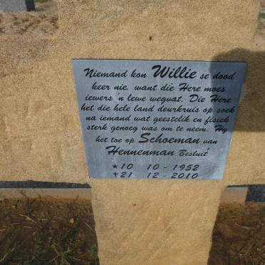 SCHOEMAN Willie 1952-2010