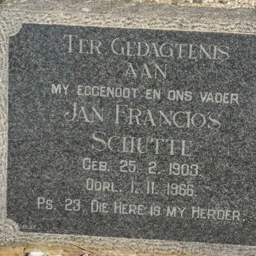 SCHUTTE Jan Francios 1903-1966