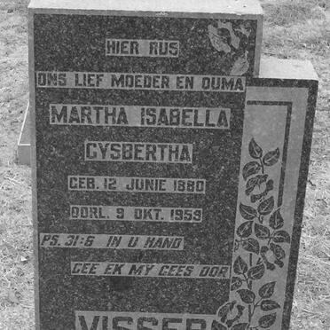 VISSER Martha Isabella Gysbertha 1880-1959