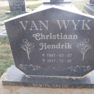 WYK Christiaan Hendrik, van 1947-2017