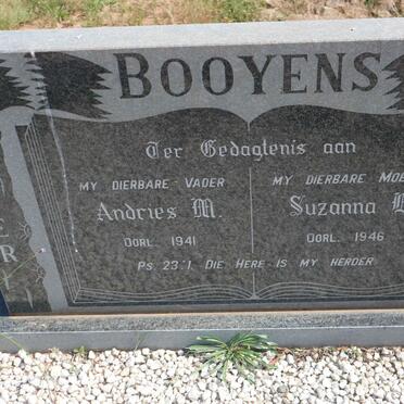 BOOYENS Andries M. -1941 &amp; Suzanna F. -1946