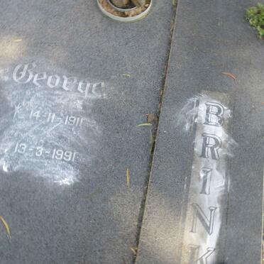 BRINK George 1911-1991 &amp; Bessie 1913-2008