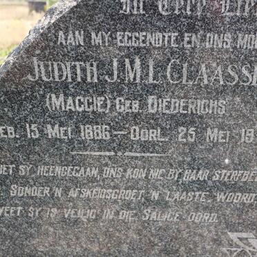 CLAASSEN Judith J.M.L. nee DIEDERICHS 1886-1941