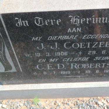 COETZEE J.J. 1906-1970 :: ROBERTS C.E.D. 1919-1970