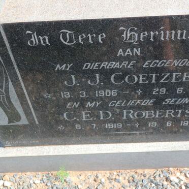 COETZEE J.J. 1906-1970 :: ROBERTS C.E.D. 1919-1970