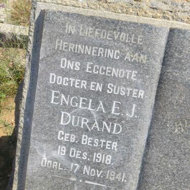 DURAND Engela E.J. nee BESTER 1918-1941