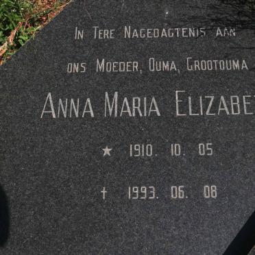 DYK Anna Maria ELizabeth, van 1910-1993