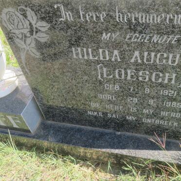 ELOFF Hilda Auguste nee LOESCH 1921-1985