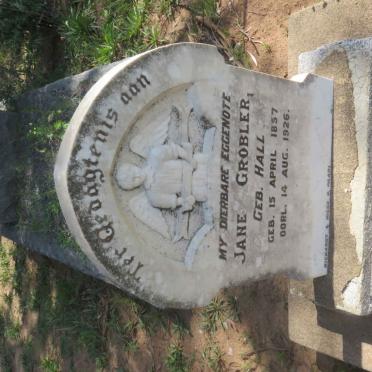 GROBLER Jane nee HALL 1857-1926