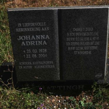 HATTINGH Johanna Adrina 1928-2004