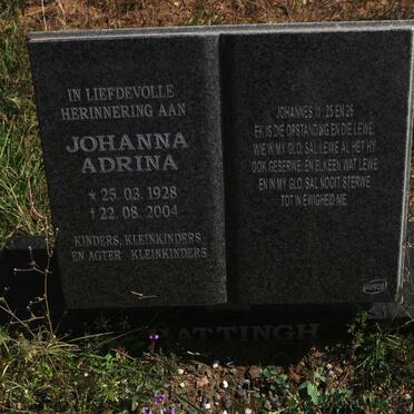 HATTINGH Johanna Adrina 1928-2004