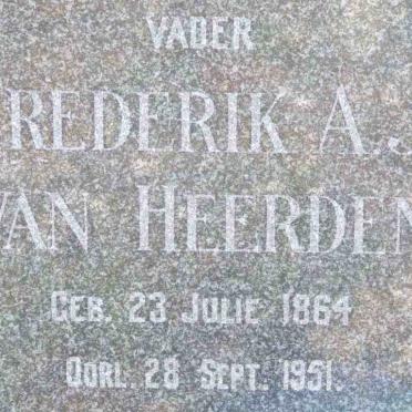 HEERDEN Frederik A.J., van 1864-1951